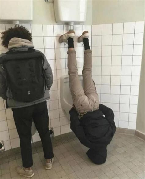 upside down pee